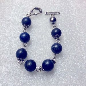 Lapis Lazuli toggle bracelet